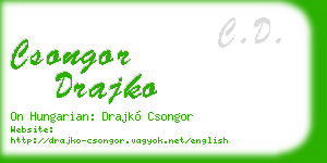 csongor drajko business card