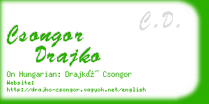 csongor drajko business card